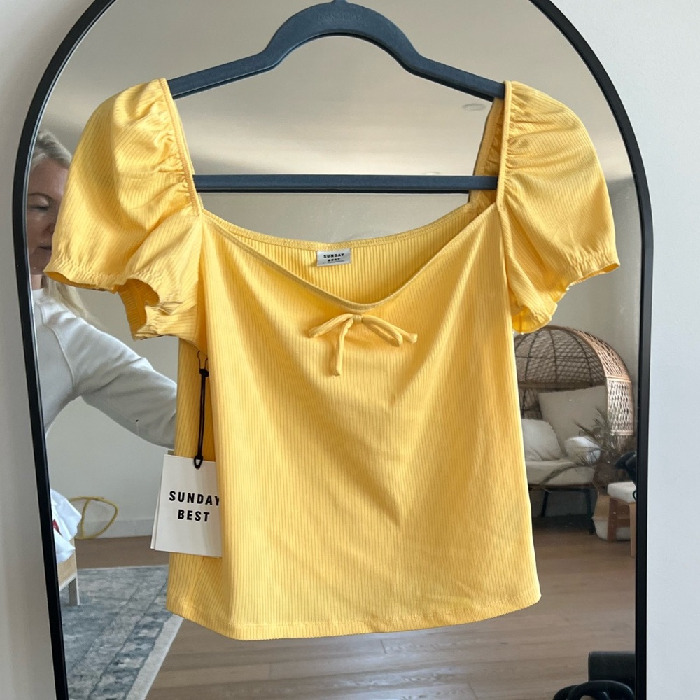 Yellow tee
